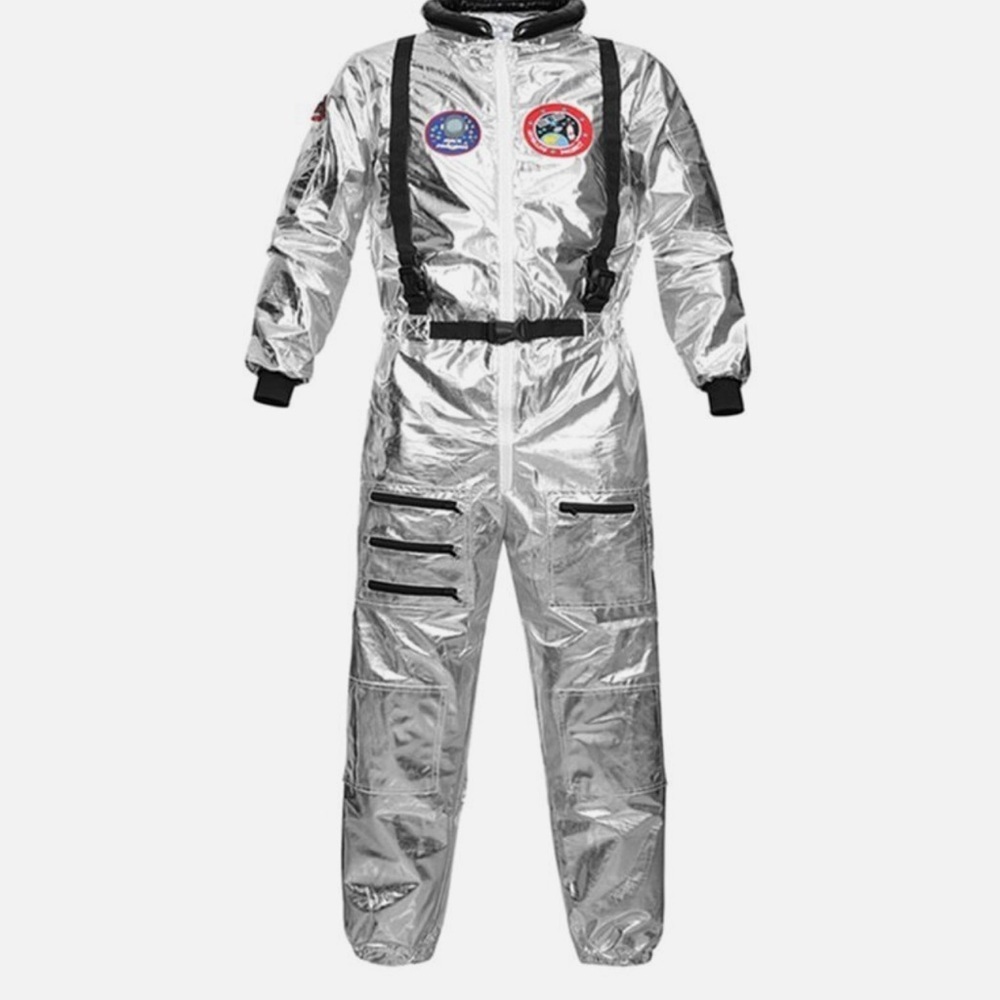 Astronaut Costume Adult Space Suit Coveralls Explorer Jumpsuit medium